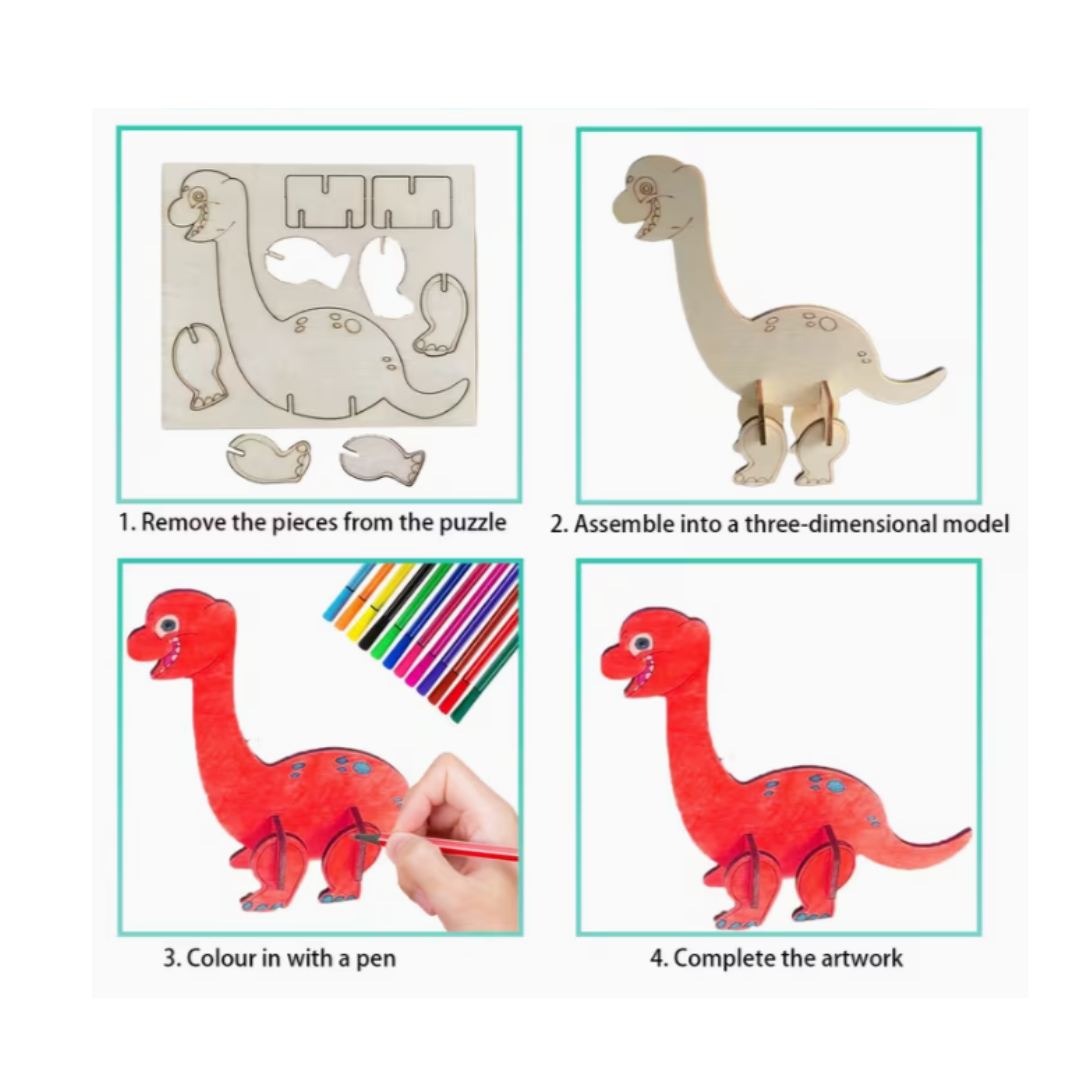 Creatieve dinosaurus knutselset 8 stuks🦖